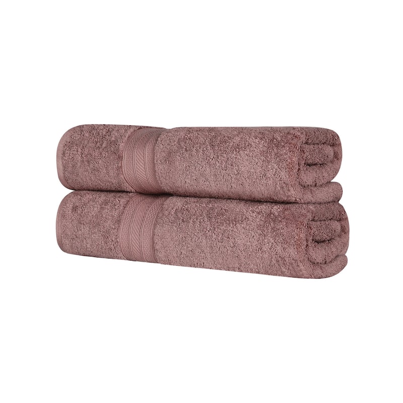 Superior Long Staple Combed Cotton Solid Bath Sheet - (Set of 2)