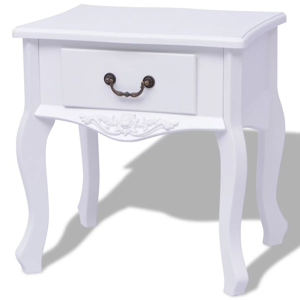 Vidaxl Bedside Cabinets 2 Pcs Mdf White Vidaxl Bedside Cabinets 2 Pcs Mdf White