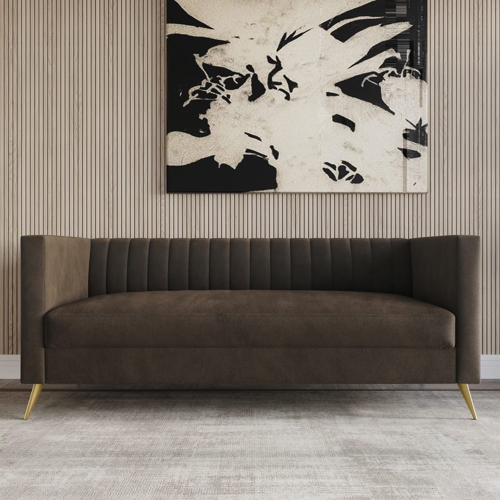 Clayfell Weiss Velvet Square Arm Chair/ Loveseat/ Sofa