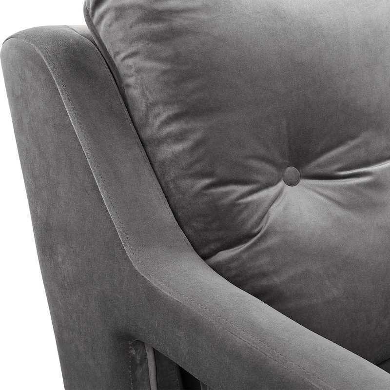 Uttermost 23583 O'Brien 29" Wide Wood Framed Velvet Wingback Chair