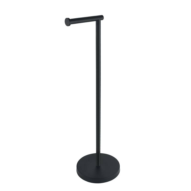 Bathroom Freestanding Toilet Paper Holder Tissue Roll Holder - Black