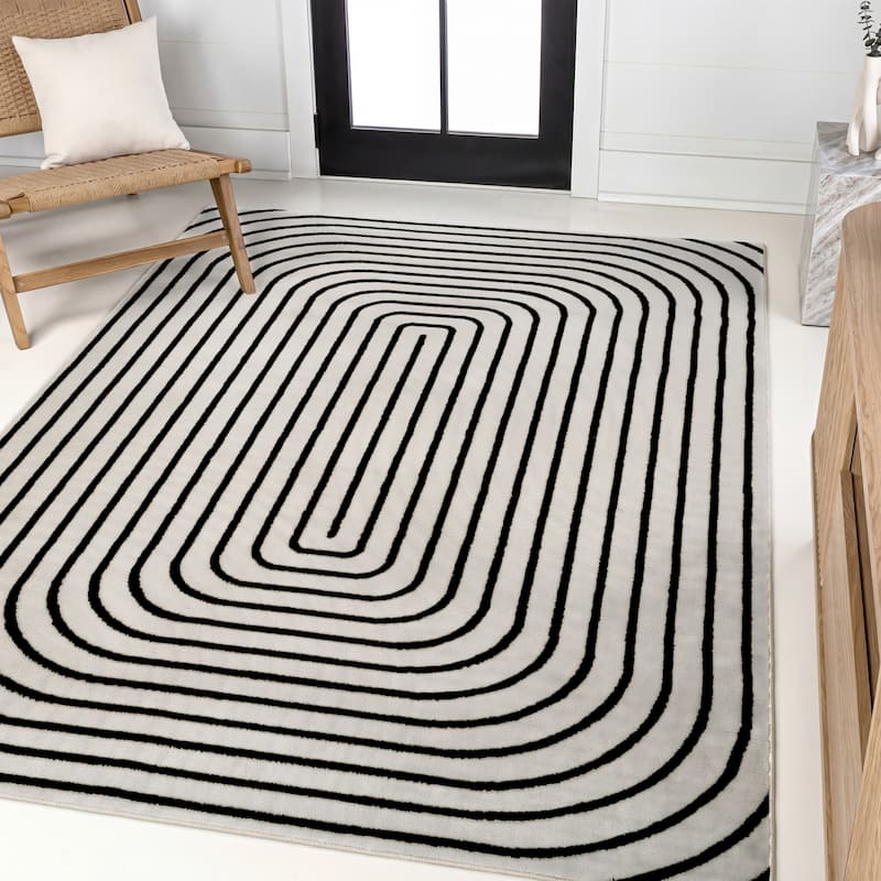 JONATHAN Y Nordby Abstract Groovy Striped Area Rug