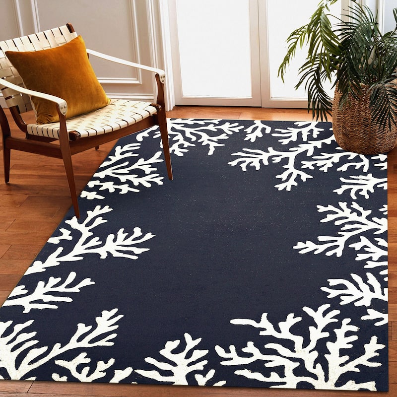Liora Manne Capri Coral Border Indoor/Outdoor Rug