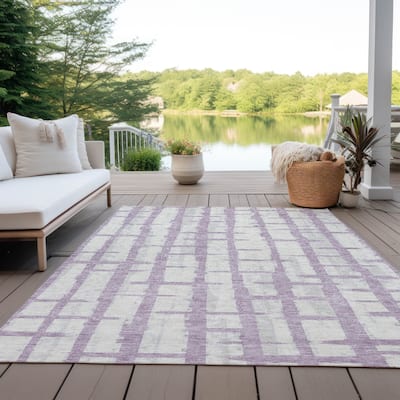 Machine Washable Indoor/ Outdoor Chantille Contemporary Ombre Rug