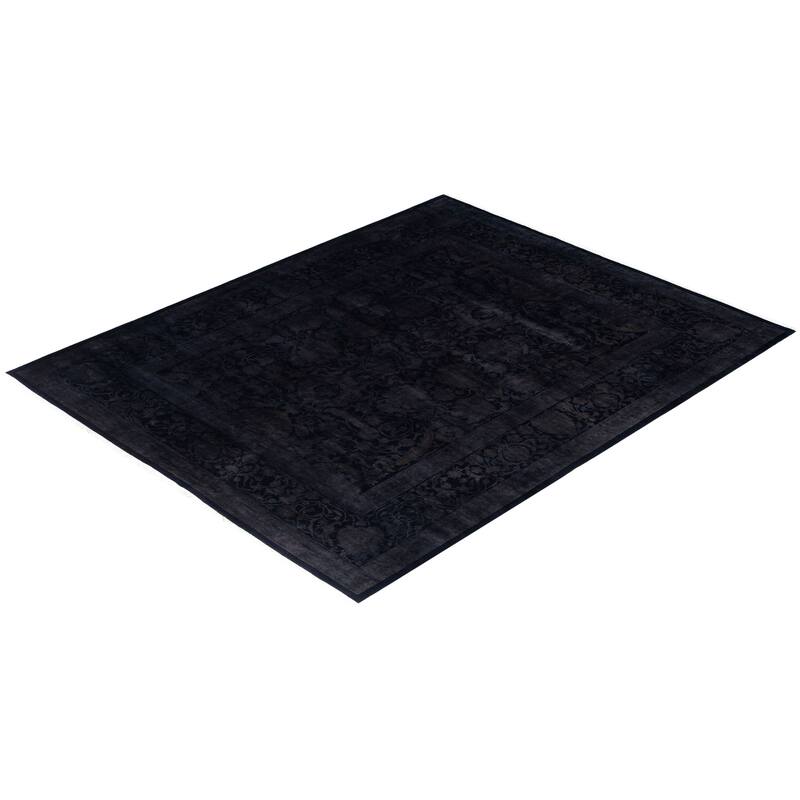 Overdyed One-of-a-Kind Hand-Knotted Area Rug - Black - 8' 2" x 10' 1"