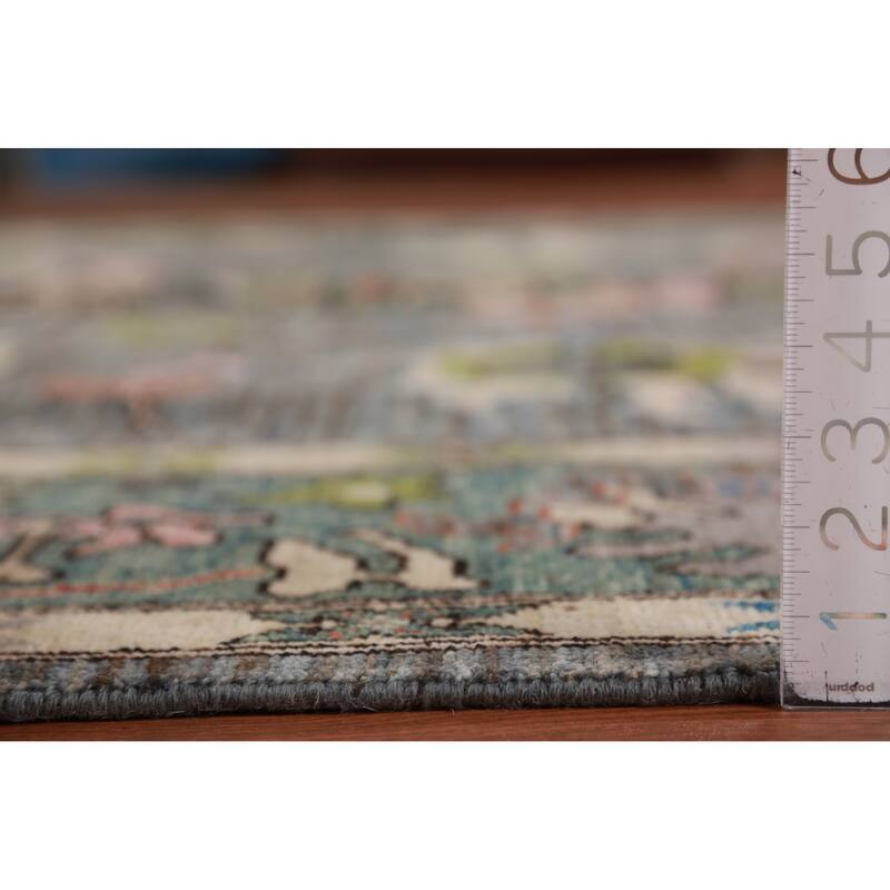 Hand Knotted Oriental 100% Wool Carpet Transitional All-Over Greys & Charcoal Oushak Area Rug - 10' 4'' X 8' 0''