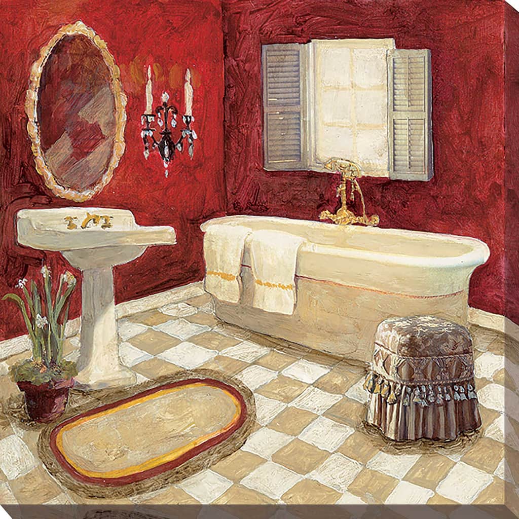 "Salon Rouge II" Print on Canvas