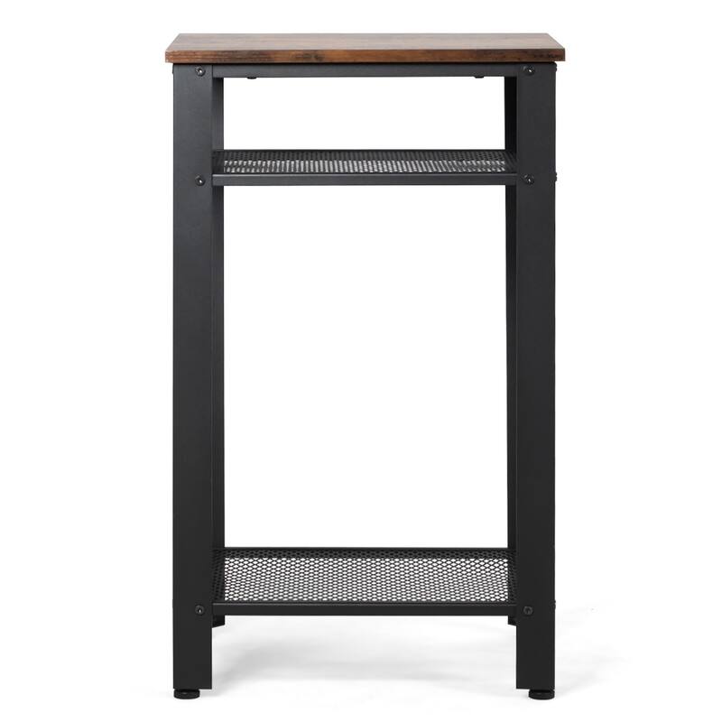 Costway 3-Tier Industrial Tall Nightstand Side End Telephone Table w/ - See Details