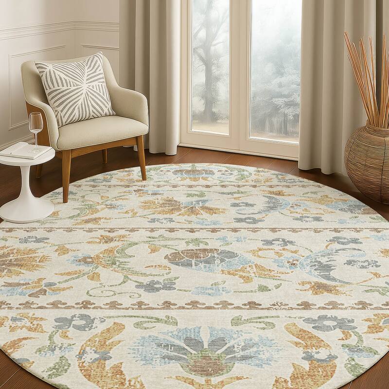 Machine Washable Indoor/ Outdoor Global Alix Chantille Rug