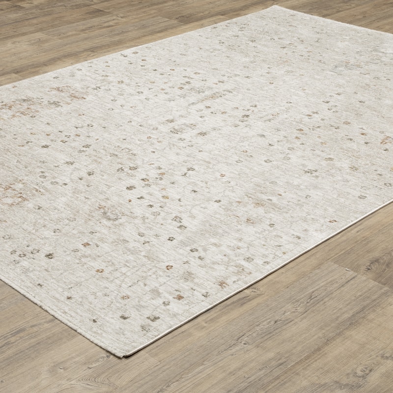 Amira Distressed Traditional Ivory/ Beige Area Rug-