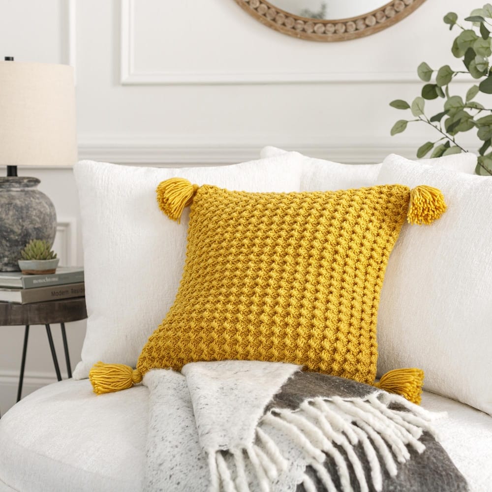 Artistic Weavers Kalae Large Knit Crochet Pattern Throw Pillow