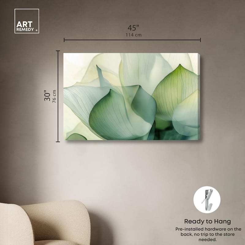Translucent Floral Layers Canvas by Art Remedy, Gallery Wrapped