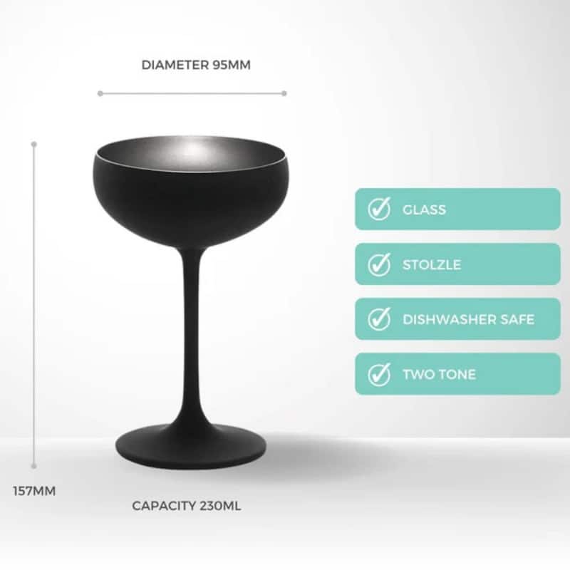 Stolzle Lausitz Set of 6 Olympia Champagne Coupe Glasses