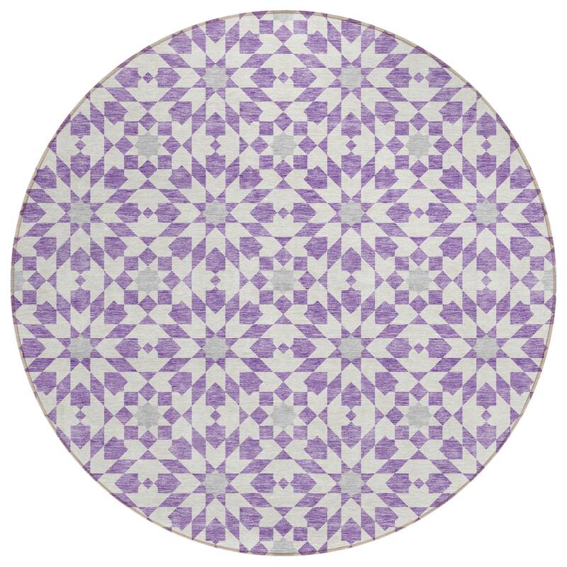 HomeRoots Floral Medallion Transitional Rectangle Outdoor Rug