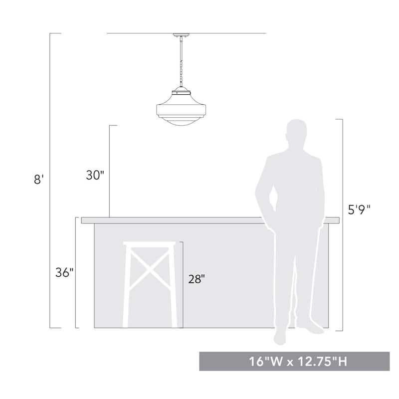 Ingalls Large Pendant - 16"x12.75"