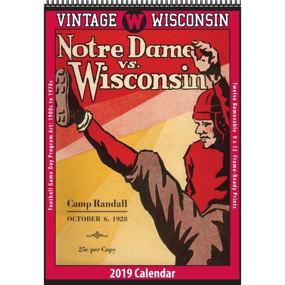 Shop 2019 Wisconsin Vintage Football Wall Calendar Wisconsin