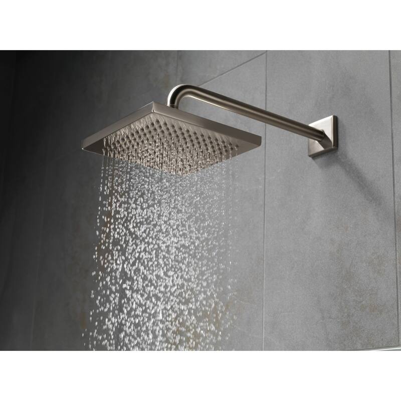 Delta 2.5 GPM 8" Wide Rain Shower Head with Shower Arm, Flange and