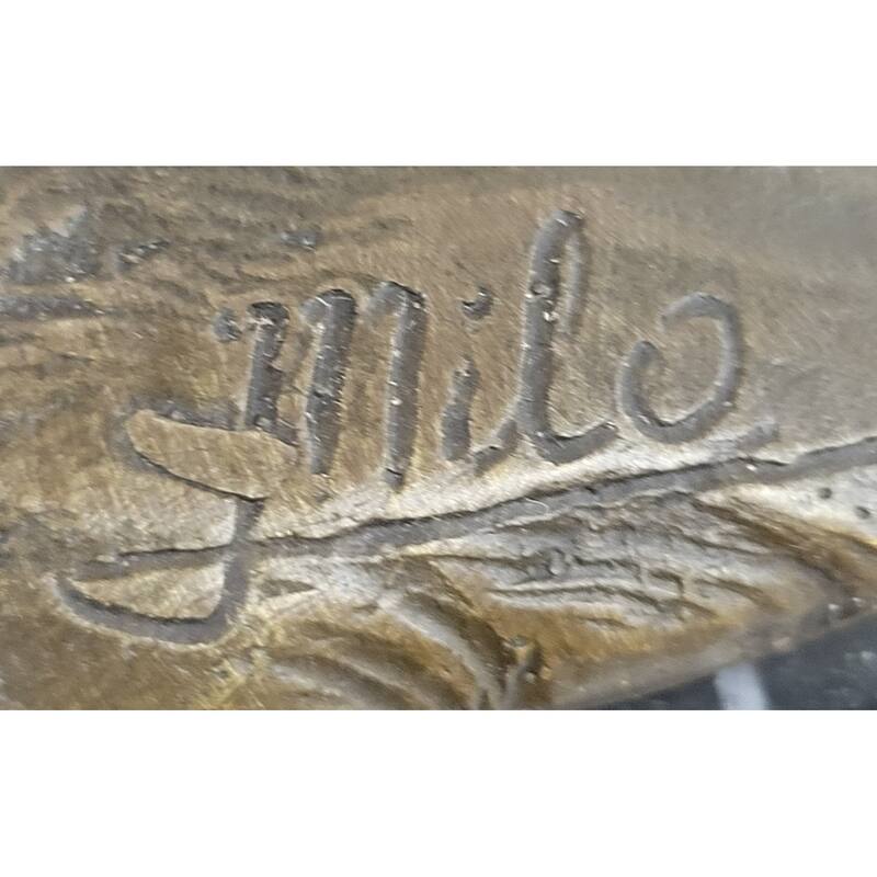 Dog Jumping Hurdle Bronze Sculpture Show Competition Trophy Original Art