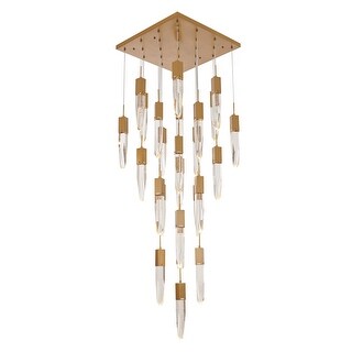 27.5" Gold Metal Chandelier With Clear Crystals - Bed Bath & Beyond ...