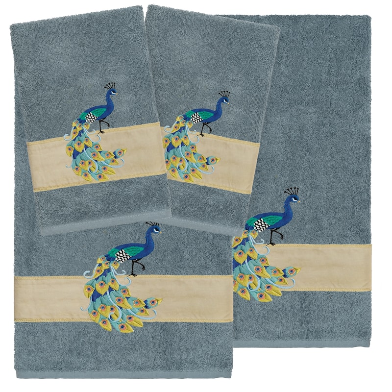 Authentic Hotel and Spa Turkish Cotton Penelope 3PC Towel Set - Teal