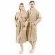 preview thumbnail 13 of 77, Authentic Hotel Spa Unisex Turkish Cotton Terry Cloth Bath Robe with single letter White Bookman Monogram.