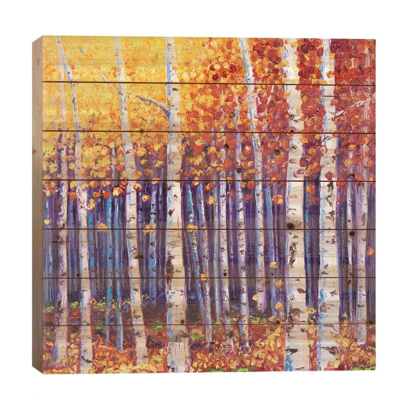 Evanescence Print On Wood by Kimberly Adams - Multi-Color - 26x26x1.5
