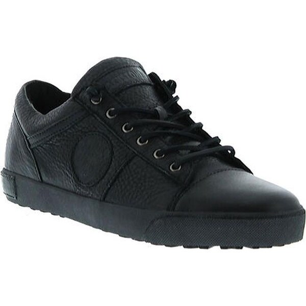 mens black leather sneakers with black soles