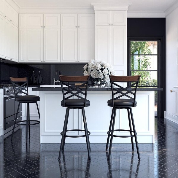 Upholstered bar stools set of 3 sales