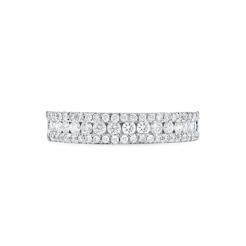 IGI Certified 3/4ct TDW Diamond Wedding Band in 14k Gold for Women