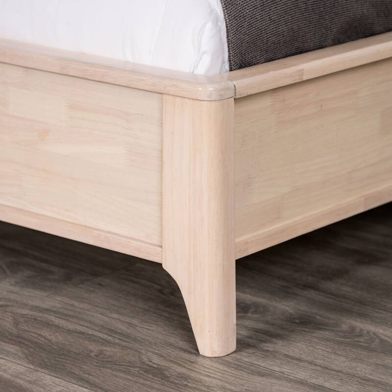 Furniture of America Seren Mid-Century Modern 3-Piece Off-White Kid's Solid Wood Platform Bedroom Set