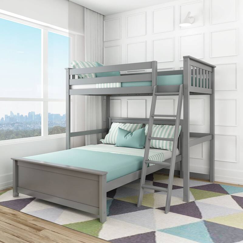 Max and Lily L Shaped Twin over Full Bunk Bed