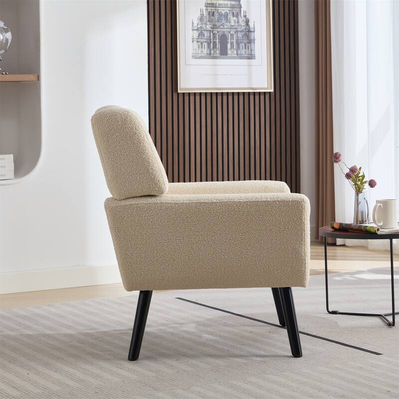 Modern Ergonomics Accent Chair with Black Legs