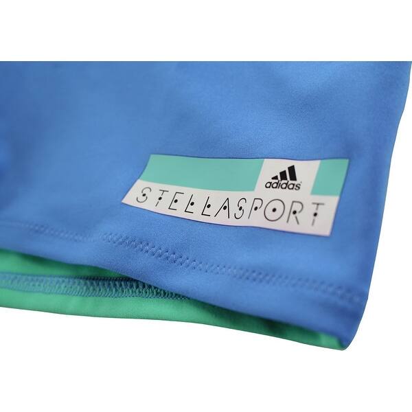 Adidas Womens Stella Mccartney Sport Shortsy Shorts Blue Blue Green M Overstock