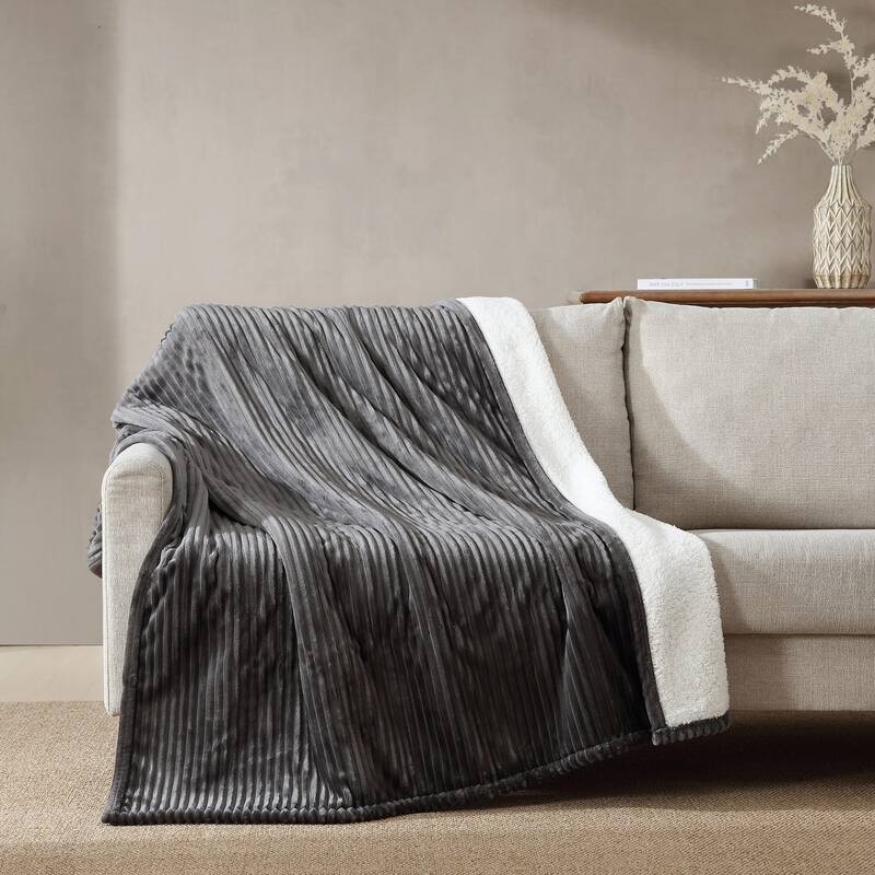 Eddie Bauer Solid Plush Heated Throw Blanket