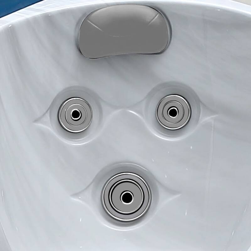 4-Person 20-Jet Premium Acrylic Rectangle Outdoor SPA Hot Tub with Bluetooth Speaker - Two-step Ladder - PU Cover