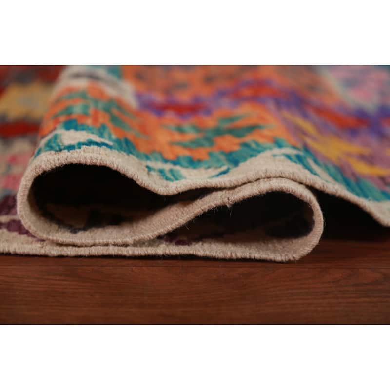 Reversible Kilim Oriental Area Rug Living Room Flatweave Wool Carpet - 10'1"x 13'1"