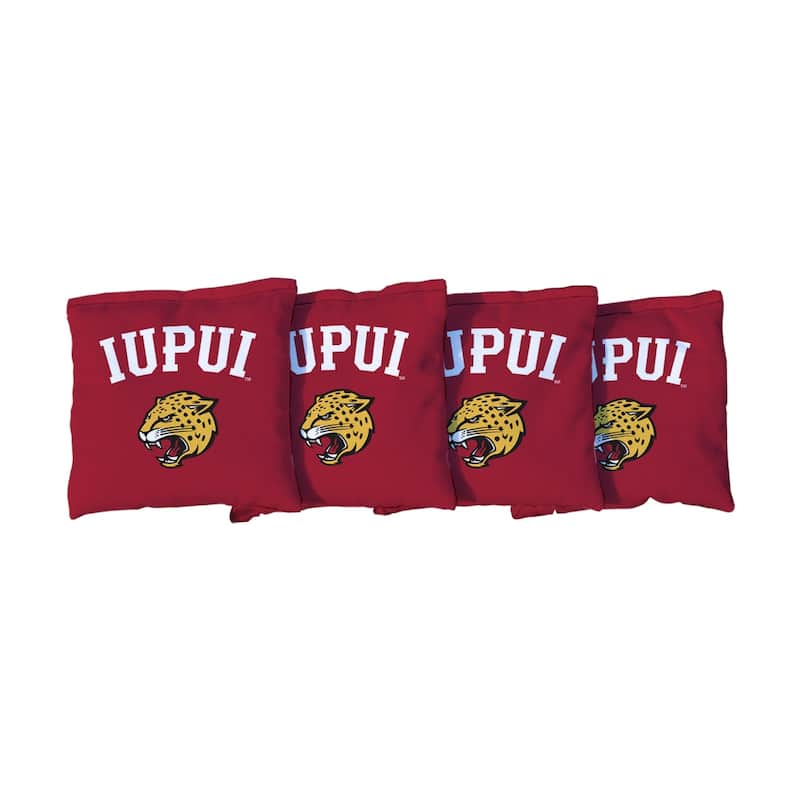 Indiana Purdue Jaguars Red Cornhole Bags - All-Weather Resin Filled