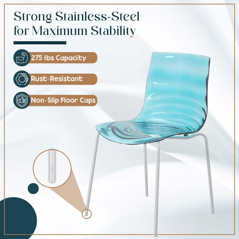 ABS Plastic Dining Chair with Stainless Steel Base Astor Series
