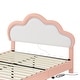 preview thumbnail 10 of 33, Moasis PU Adjustable Cloud Headboard Bed Frame Platform with LED