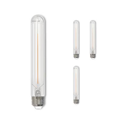 Bulbrite LED Filament Pack of (4) 5 Watt Dimmable 7.5 Inch T9 Light Bulb with Clear Glass Finish and Medium (E26) Base
