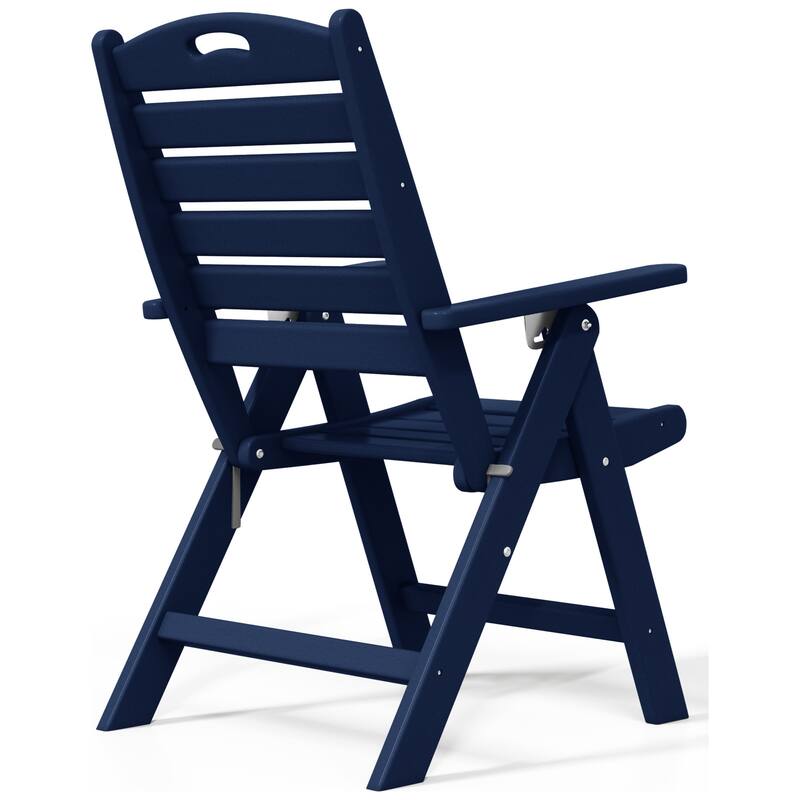 Coastline Patio Folding Highback Dining Chair Set of 2