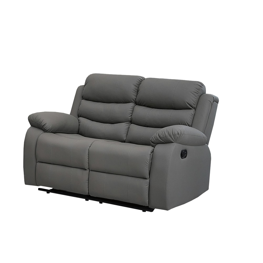 Selena Vinyl 3-Position Comfort Reclining Loveseat