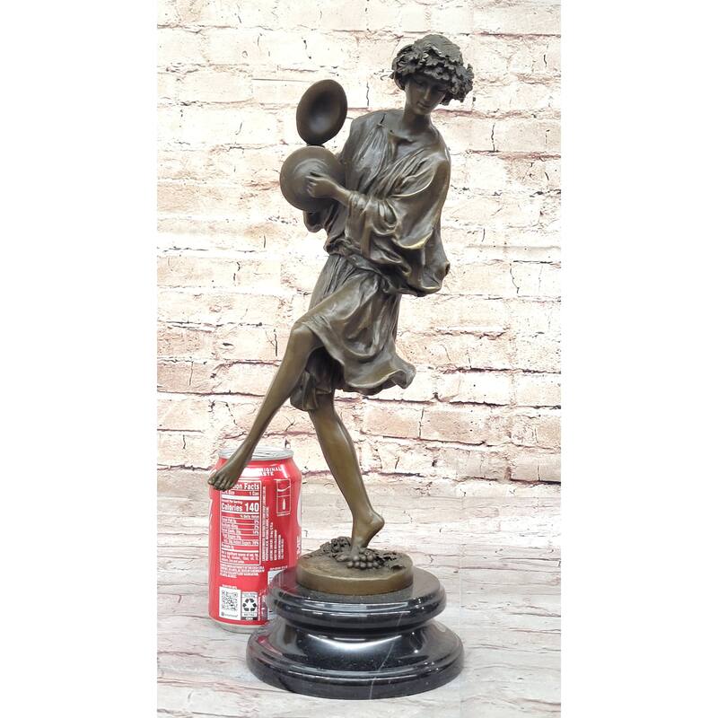 Classical Greek Dancer Girl W/ Cymbals - Dionysus Grape Vine Cult - Original Art