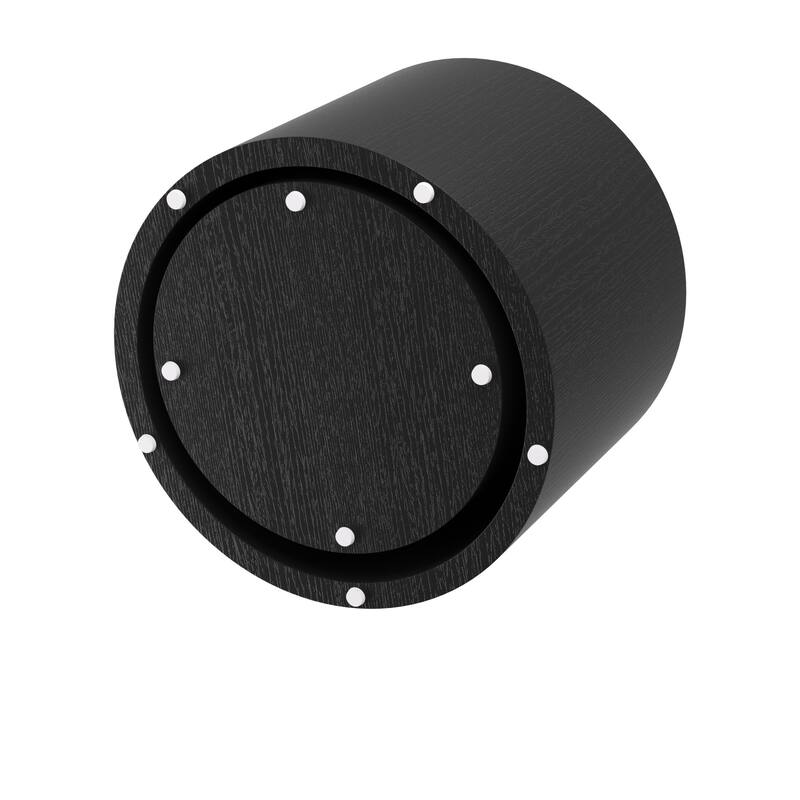 Black MDF 2-Piece Table Set - Ash/Oak/Walnut Veneer for Living Room & Office