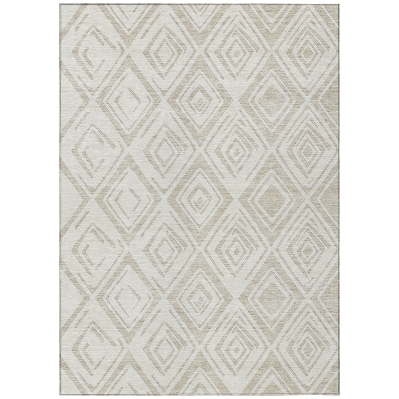 Machine Washable Indoor/ Outdoor Chantille Ombre Diamonds Rug