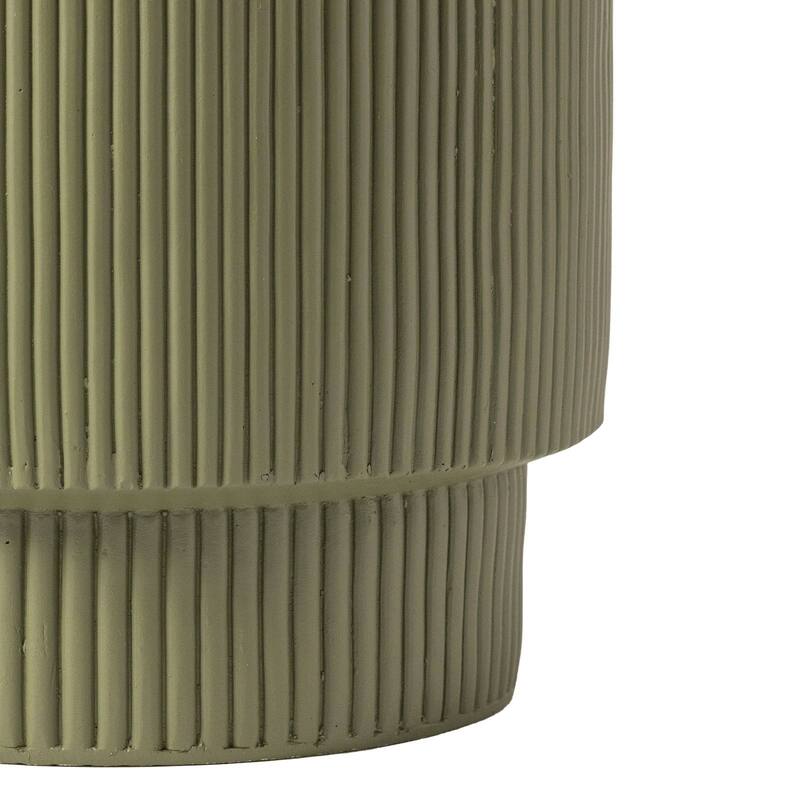 Eden 14-Inch Wide Round Side Table in Fiberstone Accent End Table for Indoor and Outdoor