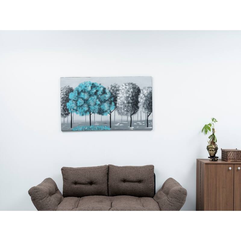 Wandela Wall Canvas Paintings 47'' x 27'' - White