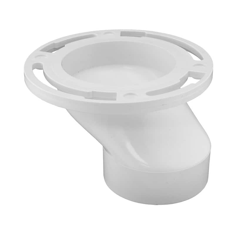 Jones Stephens C54340 3 X 4 PVC Overall Size Closet Flange - White