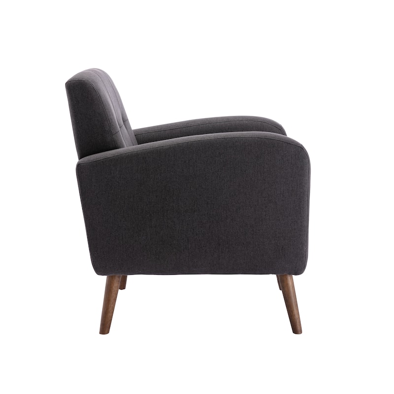 Porthos Home Ezio Fabric Accent Chair with Rubberwood Legs