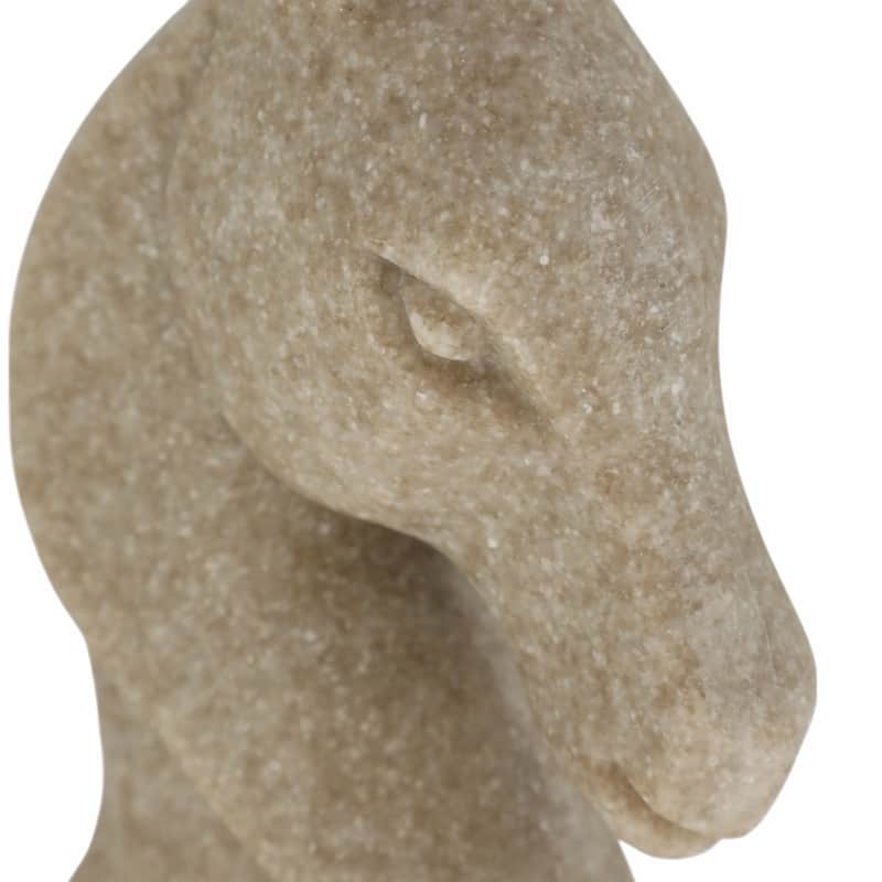 Decorative Horse Sculpture for Home Decor - Unique Decorative Objects - Beige - 7" x 4" x 15"